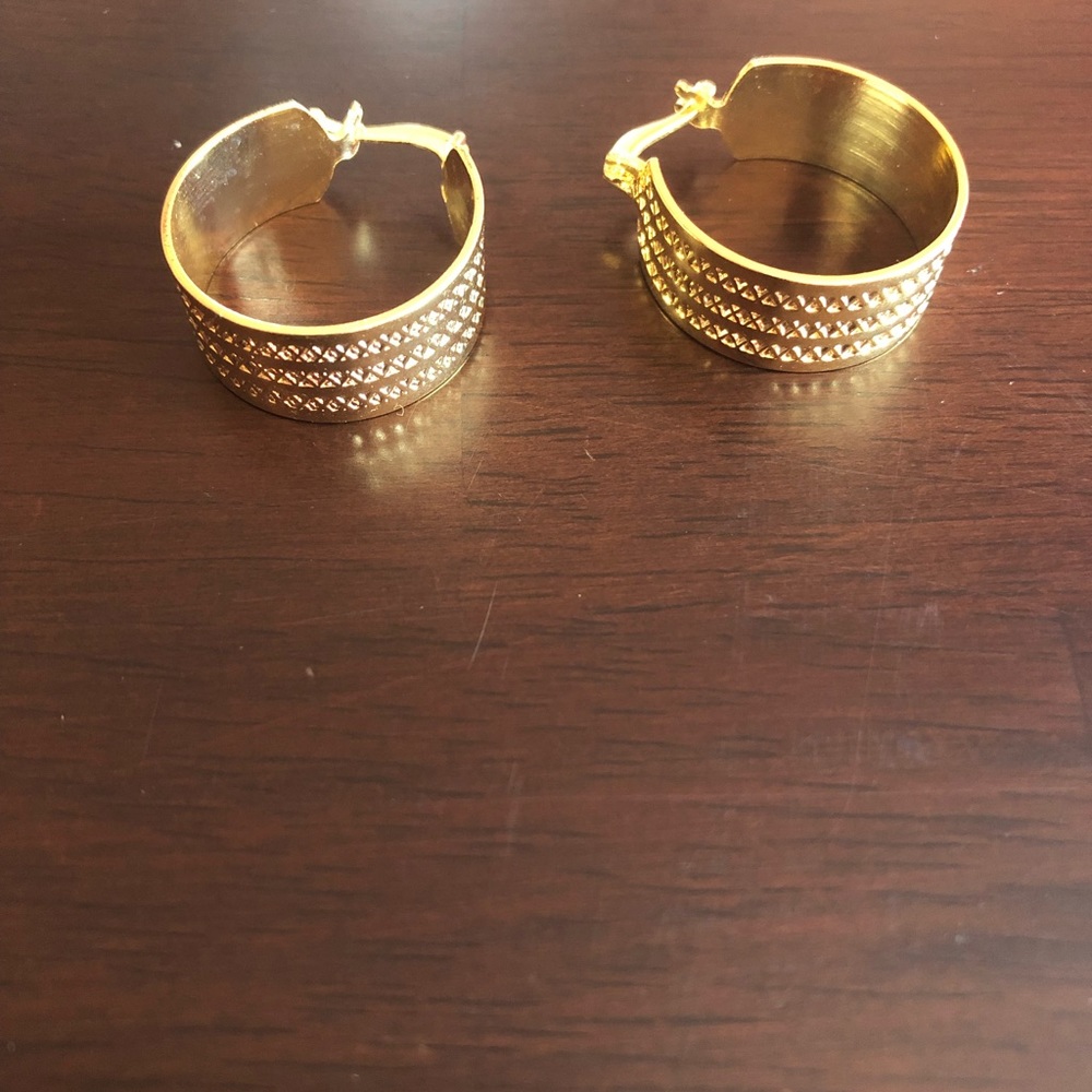 Rose Gold Plated Hoops Earrings